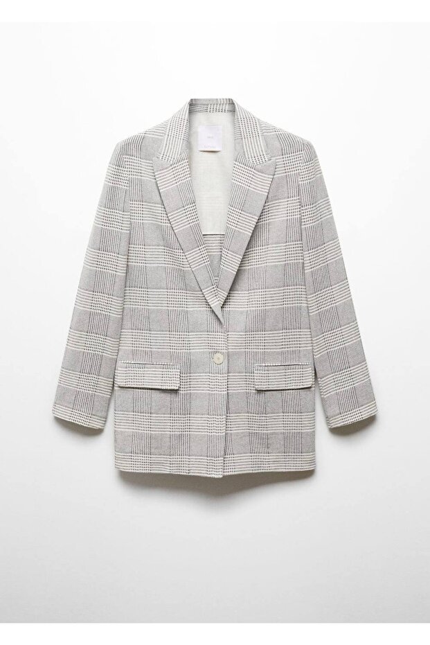 Kareli Blazer Ceket - 3