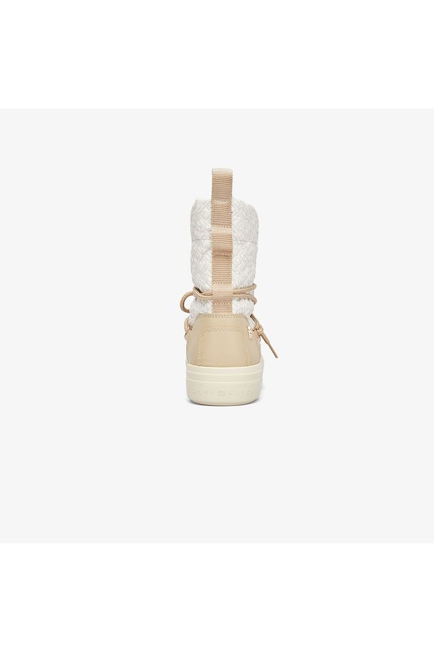 Lace-up Monogram Kadın Bej Bot - 2