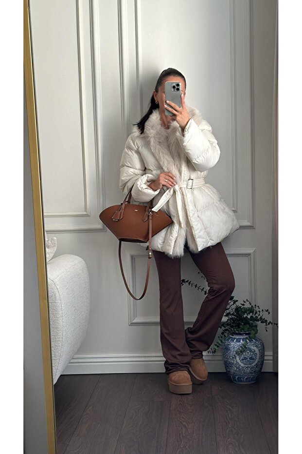 Şişme Kürklü Mont - 4