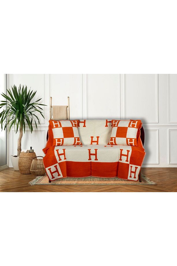 Hermes model yün battaniye - 2