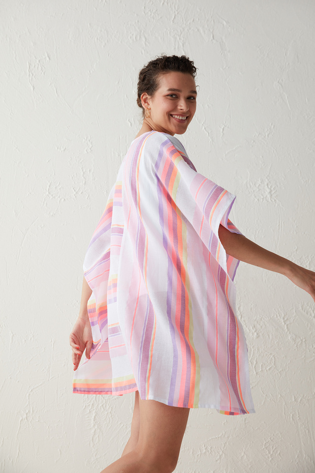 Ριγέ νέον Καφτάν - 6