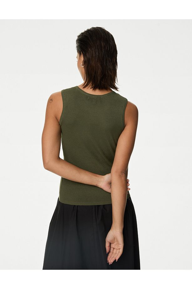 Regular Fit Yuvarlak Yaka Örme Bluz - 3