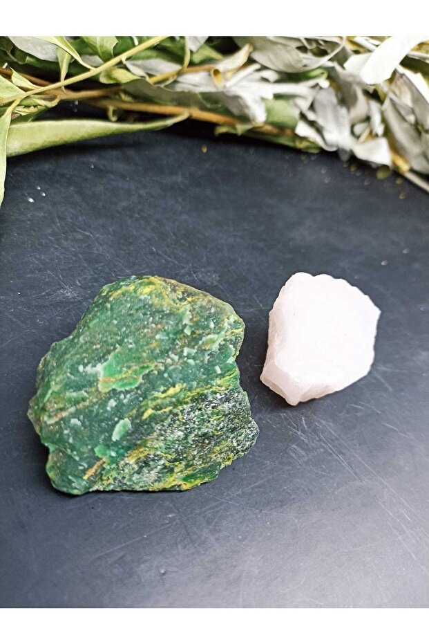 Jade and Pink Quartsz Rock