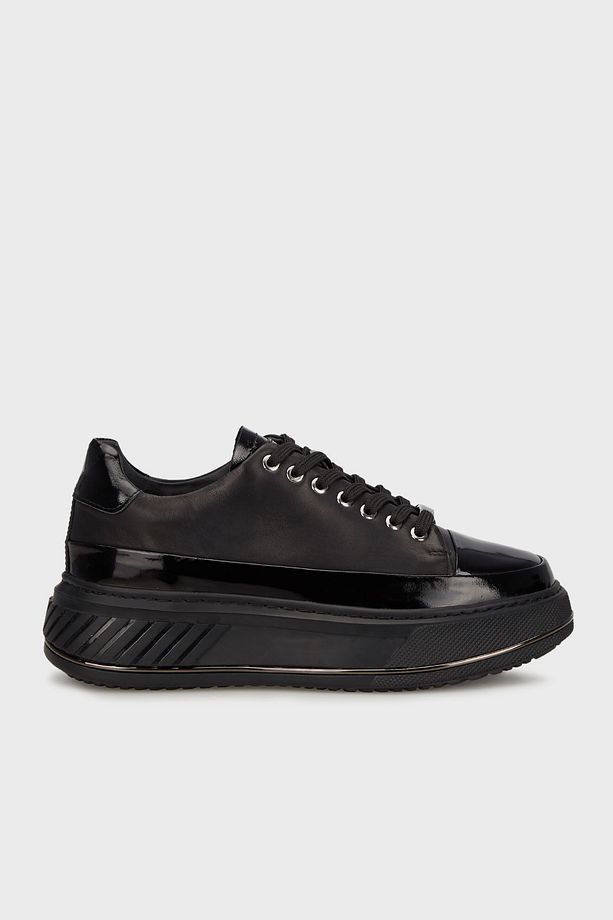 Hakiki Deri Bağcıklı Kalın Tabanlı Sneaker Ayakkabı Erkek AYAKKABI 15220199S2 - 1