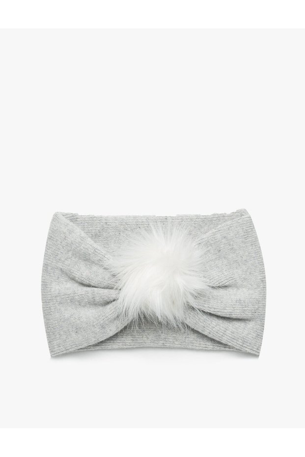 Pompom Detailed Neck Collar Scarf
