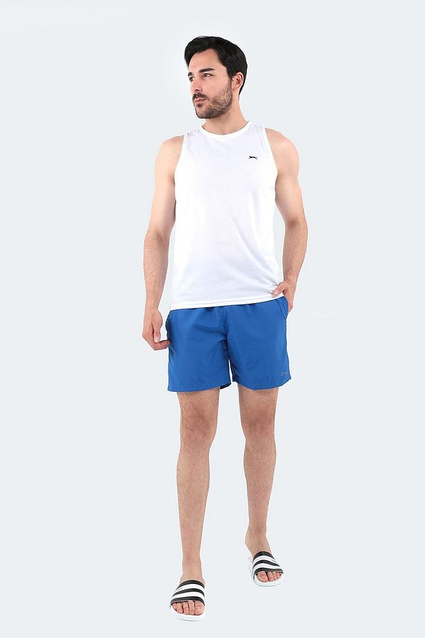 Cepli Deniz Şortu Erkek Plaj Şortu Spor Şort Mavi - 5