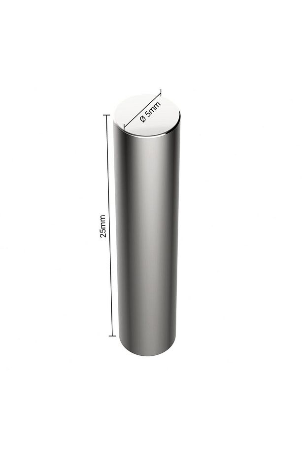 Çubuk Mıknatıs Neodyum Çubuk Mıknatıs D5x25mm - 5 adet - 1
