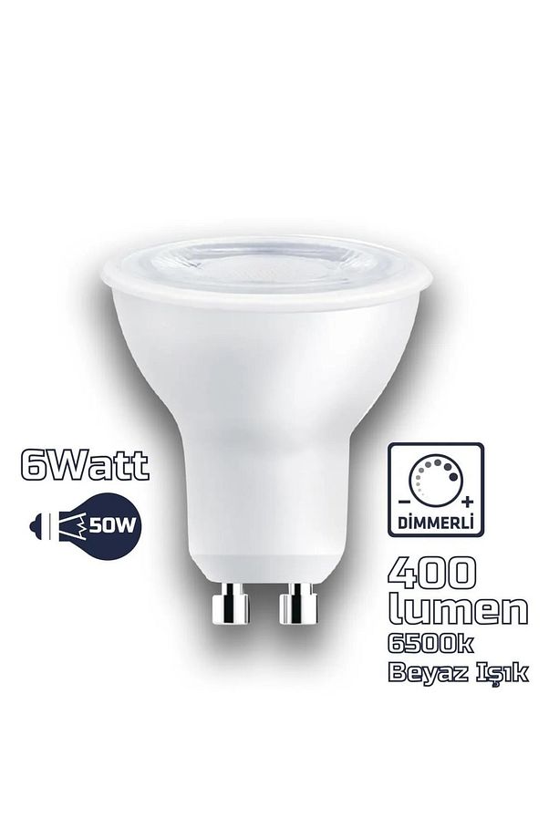 GU10 220V 6W 6500K COB LED AMPUL - 1