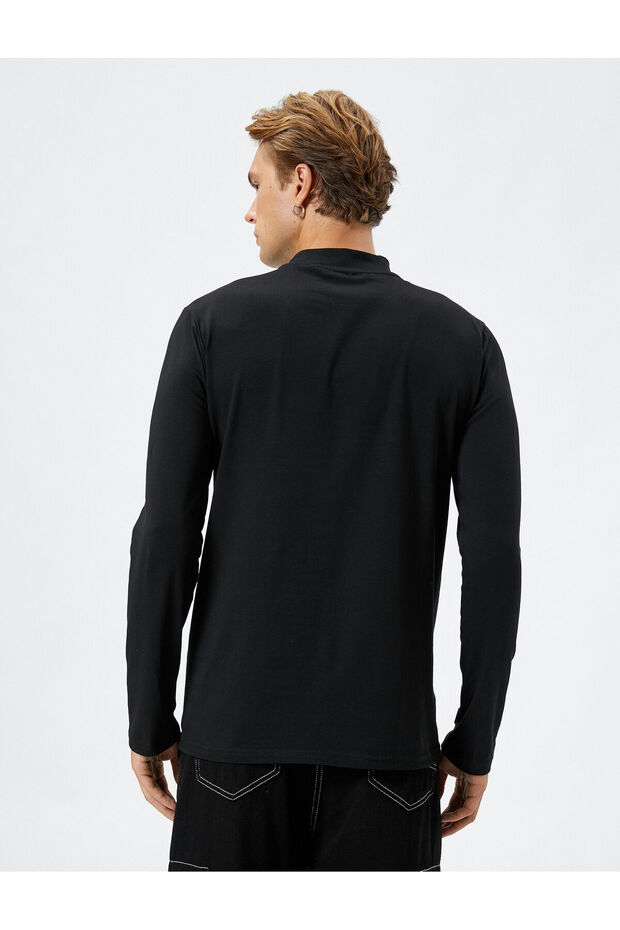 Tricou cu mânecă lungă Basic Half Turtleneck - 4