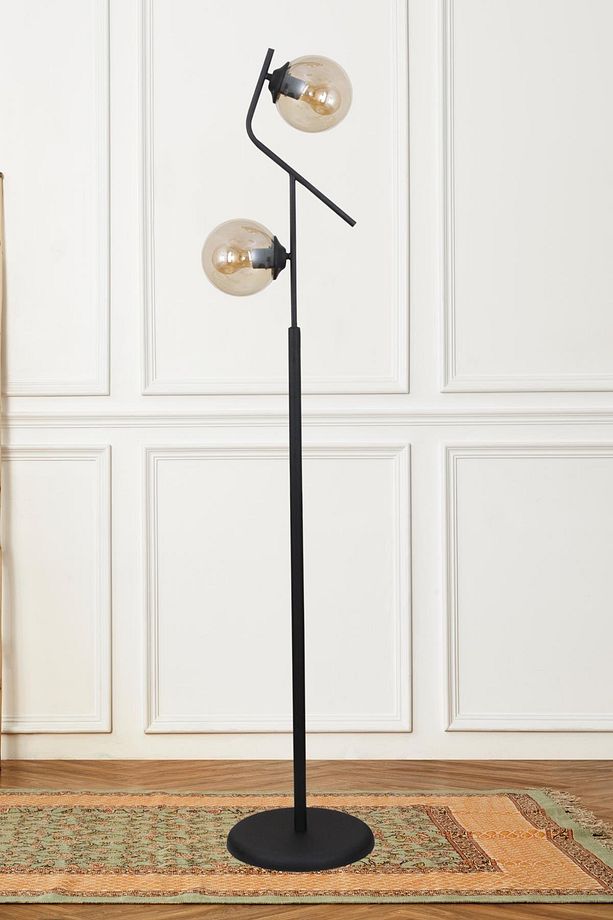 Lugo 2 Li Siyah Lambader Bal Camlı Modern , Oturma Odası ,Yatak Odası , Salon Lambader - 1
