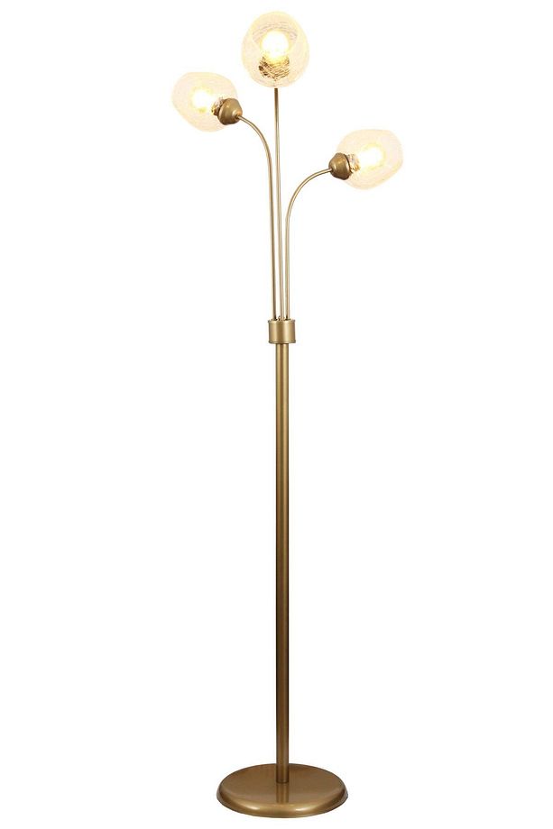 Zambak 3 Lü Eskitme Lambader Çatlak Camlı Modern Oturma Odası, Yatak Odası, Salon Lambader - 2