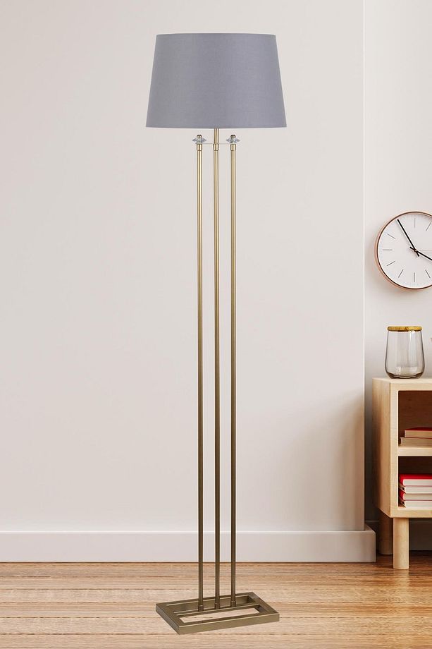 Lona Eskitme Lambader Gri Konik Şapka Modern , Yatak Odası, Salon Lambader - 1