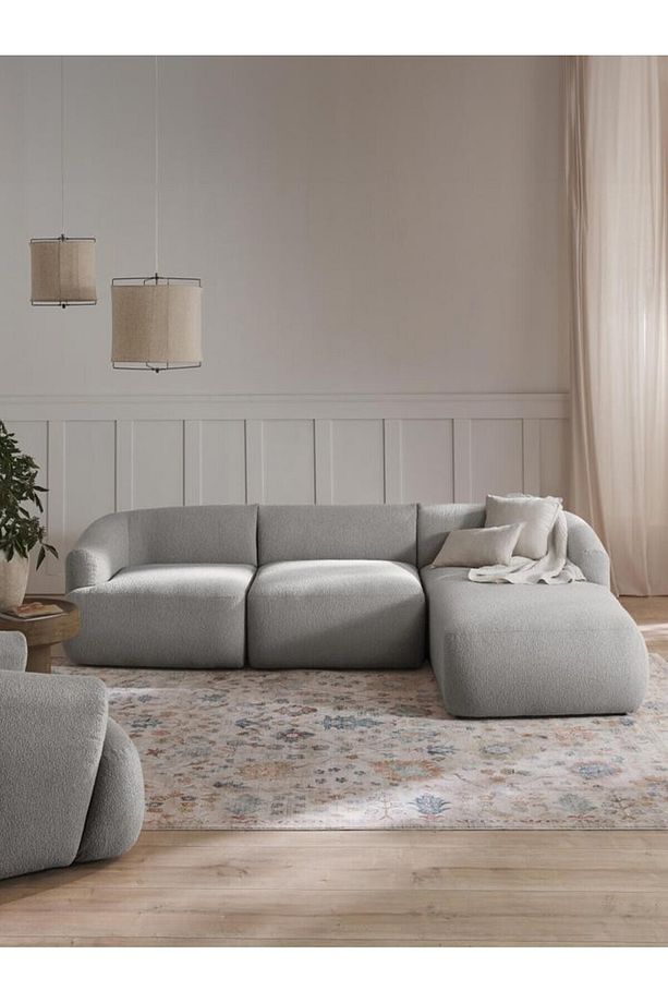 Wolke Modüler Köşe, Özel Bukle Kumaş Yumuşak Soft Oturum - Home - 1