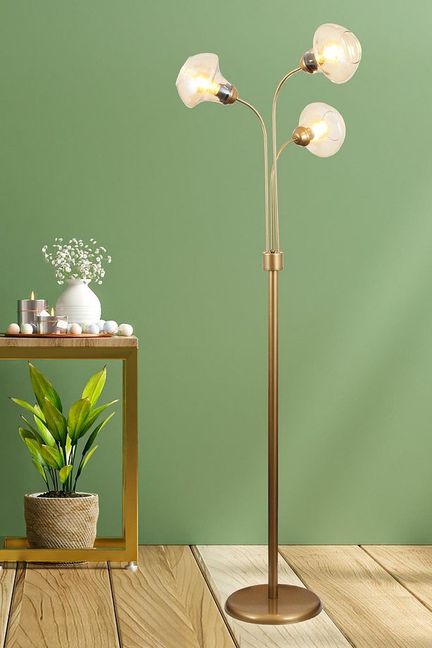 Zambak 3 Lü Eskitme Lambader 2044B Modern Oturma Odası, Yatak Odası, Salon Lambader - 3