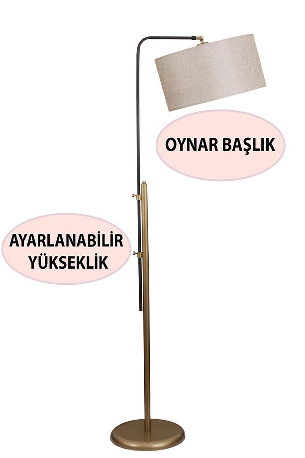 Pente Tekli Siyah Eskitme Lambader Açık Kahve Şapka Yatak Odası Oturma Odası Salon Lambader - 2