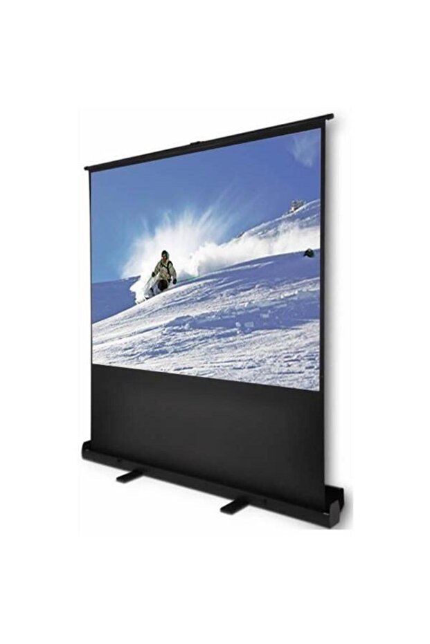 221x123 cm Taşınabilir Portatif Pull Up Floor Screen Projeksiyon Perdesi - 5