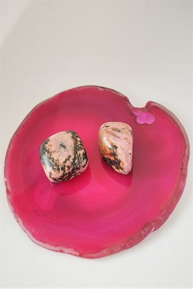 Certified Drilled Rodonite Natural Stone (Piece Price)