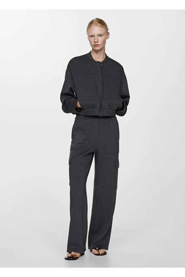 Dekoratif dikişli bomber ceket - 2