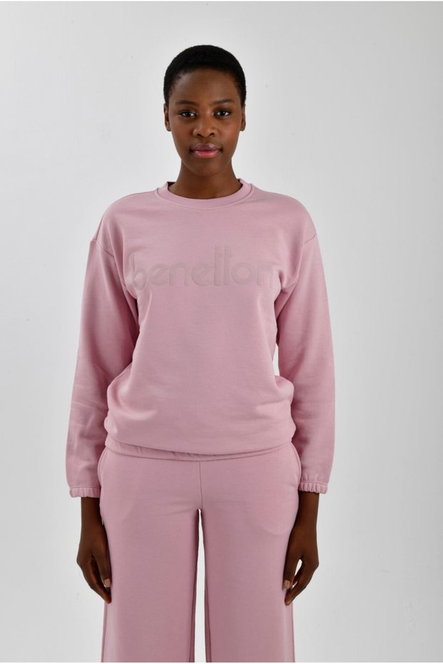 Women's Front Logo Printed Crew Neck Sweatshirt