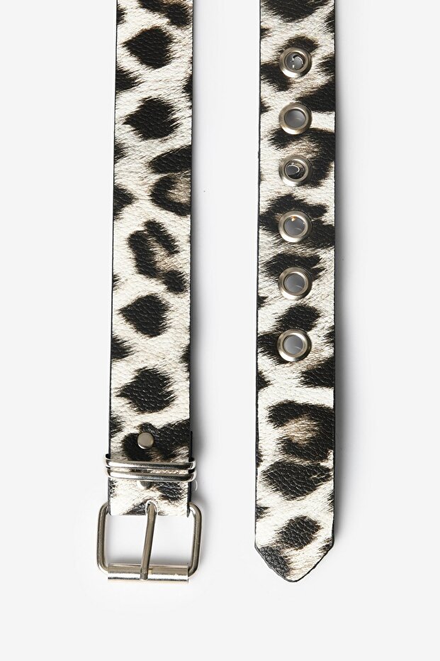 Curea de damă cu model leopard - leopard - 4