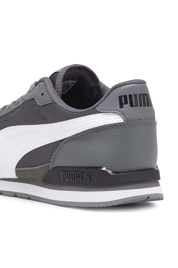 St Runner V3 Mesh 384640-14 Erkek Spor Ayakkabı Gri - 4
