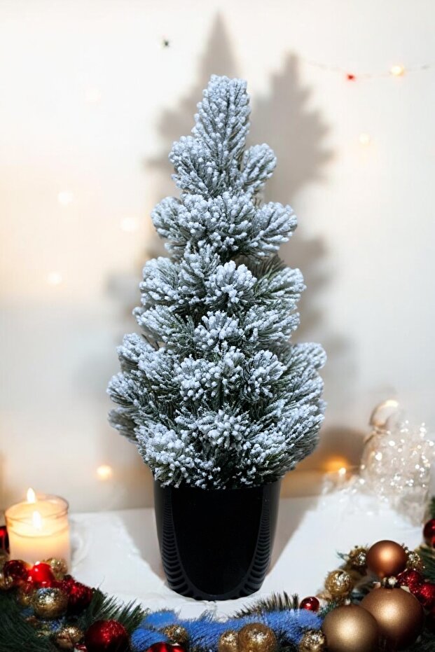 Snow Patterned Christmas Pine Tree 42 cm - 2
