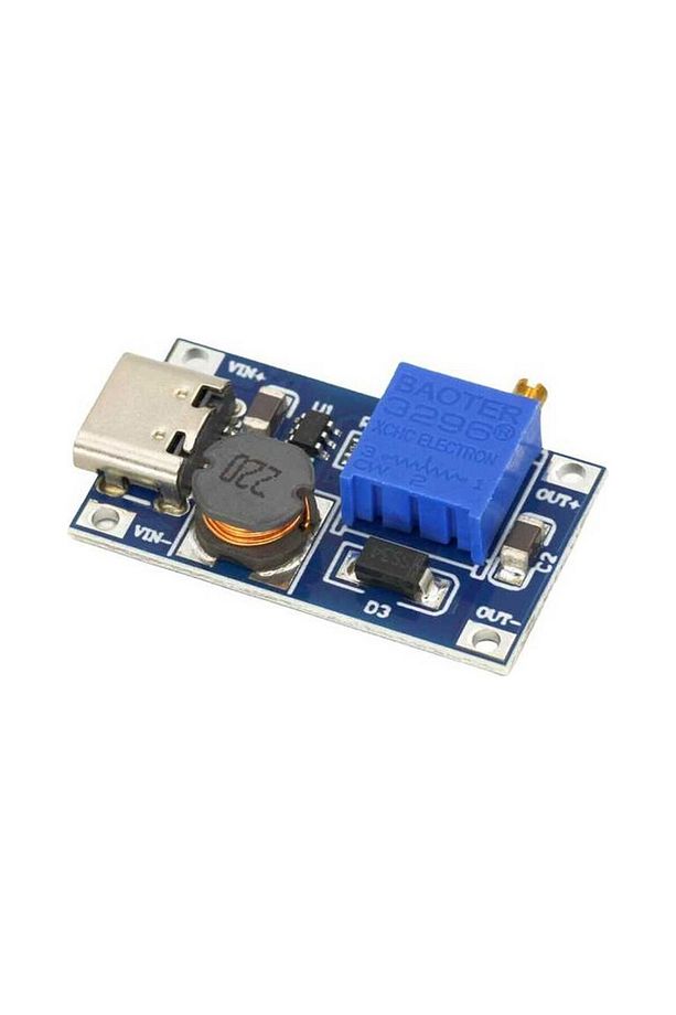 MT3608 Type C Usb 28V 2A DC Boost Modül Ayarlanabilir Voltaj Yükseltici Güç Kaynağı Step Up Dc Çevir - 3
