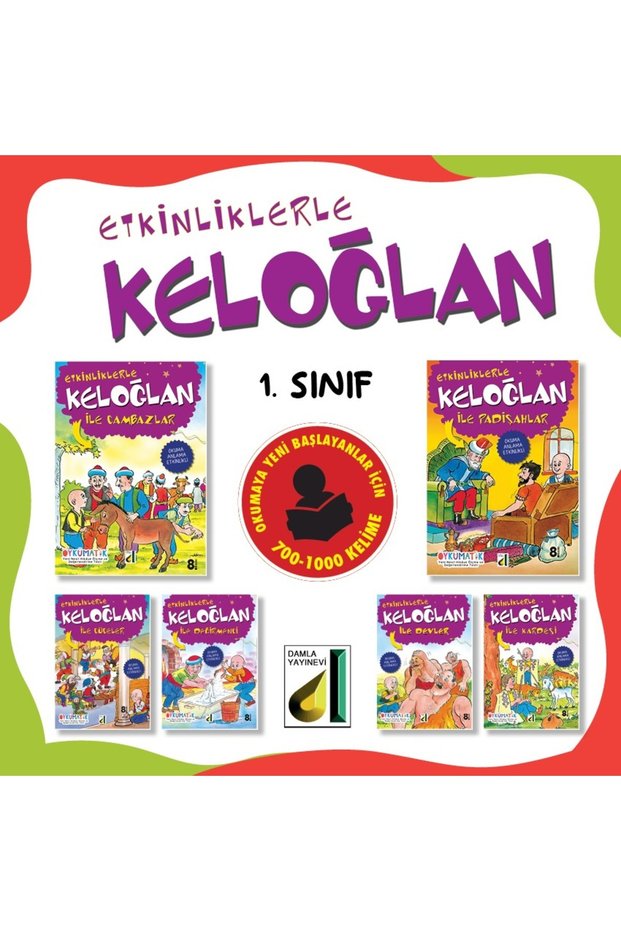 Etkinliklerle Keloğlan (6 Kitap) Damla Yay. (Korunaklı Poşetle)