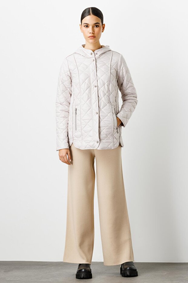 Kapitone Kapüşonlu Kaban Taş - 3