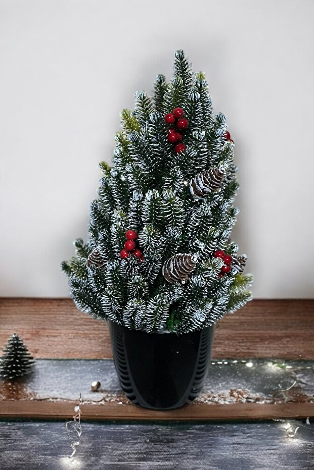 Snow Patterned Christmas Pine Tree 42 cm - 5