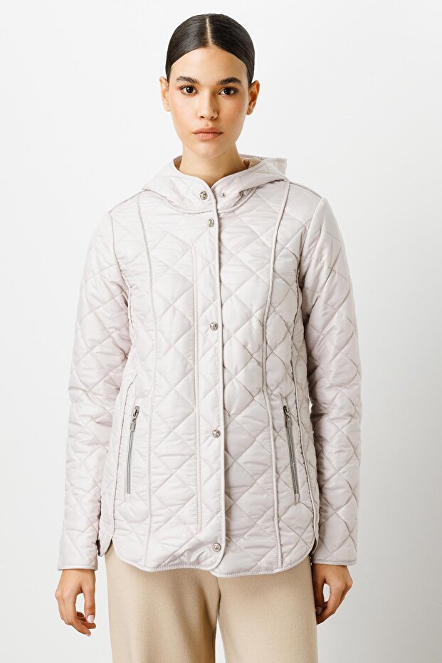 Kapitone Kapüşonlu Kaban Taş - 2