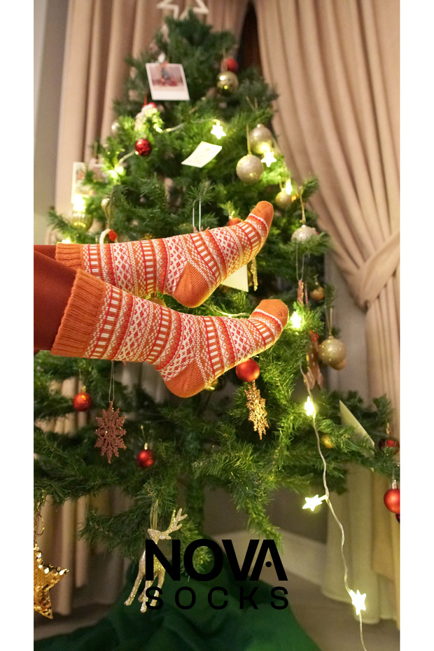 Patterned Wool Socks - Set of 3 - 3