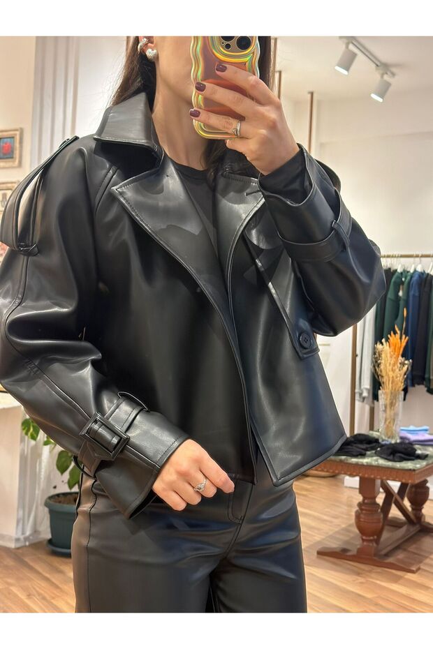 Massimo Lined Black Leather Jacket - 3