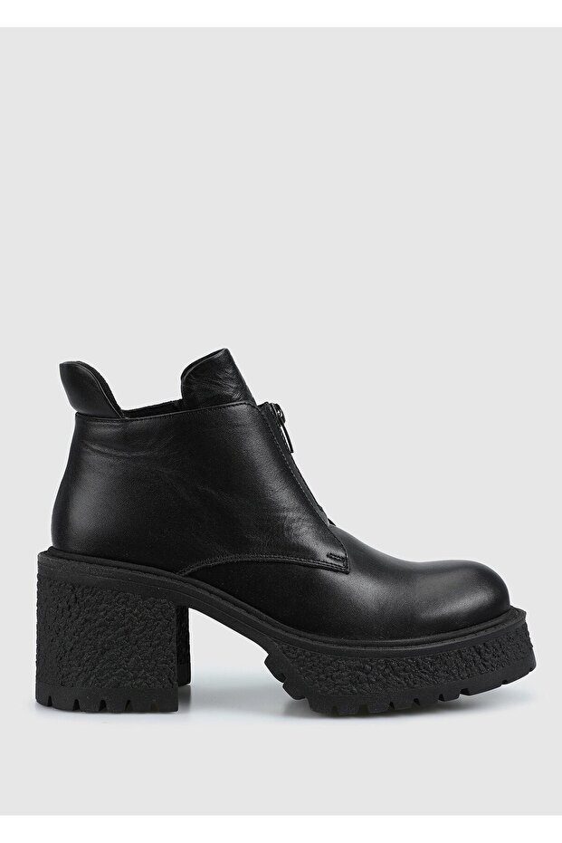 Black Leather Women's Boots