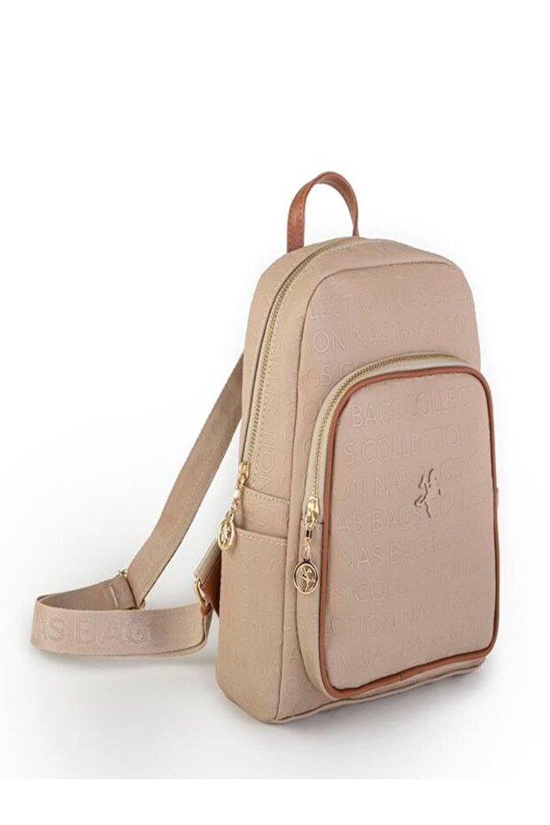 Women's Backpack with Embossed Pattern