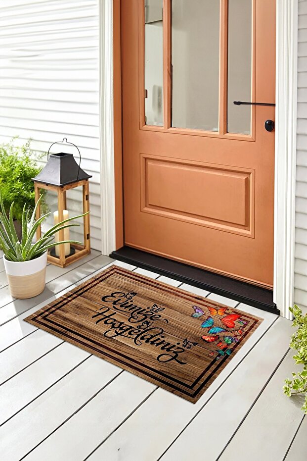 Digital Printed Non-Slip Base Washable Welcome Written Doormat (40X60Cm)