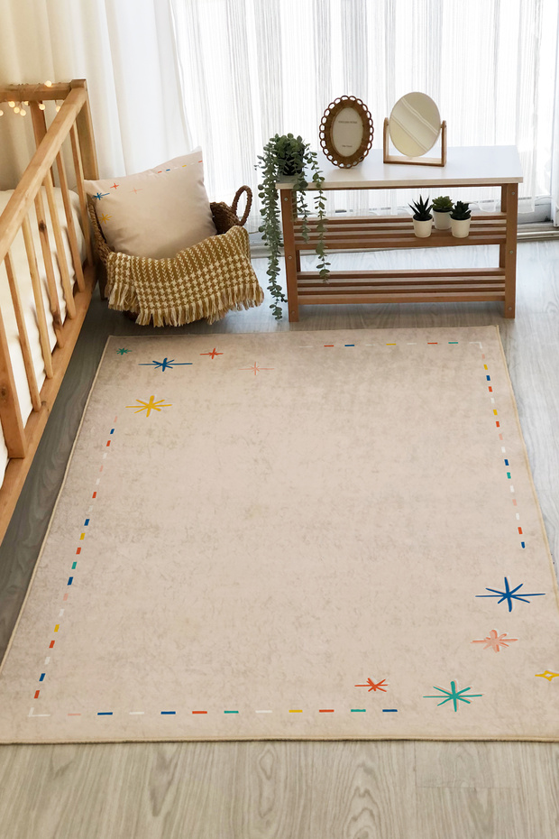 Modern Desenli Baskı Kalın 7mm Halı Modeli - 1