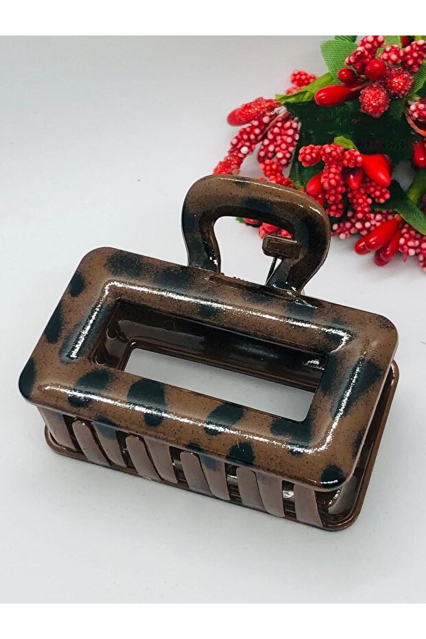 مشبك مزلاج منقوش بنقشة ليوبارد (6 سم)