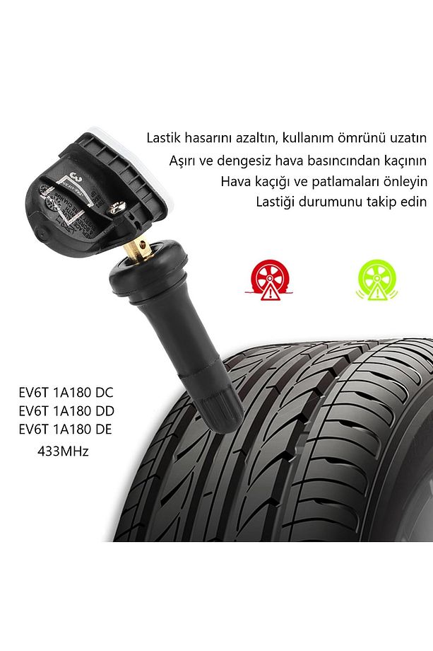 Focus Uyumlu Lastik Basınç Sensörü [433mhz] 2011-2018 [1 Adet] - 2