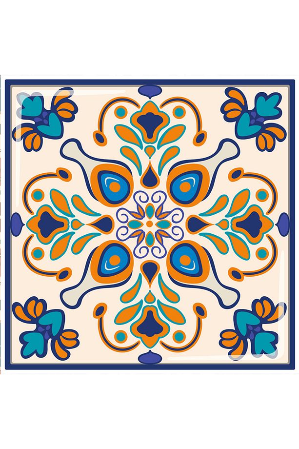 Çini Desenli Fayans Ve Karo Stickerı (10x10 Cm) - 1