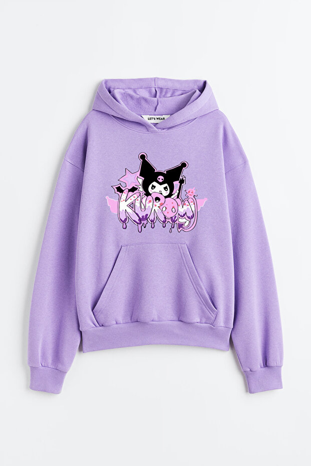 Kuromi Printed Premium for Girls 3Rd Yarn Compact Oversize Sweatshirt