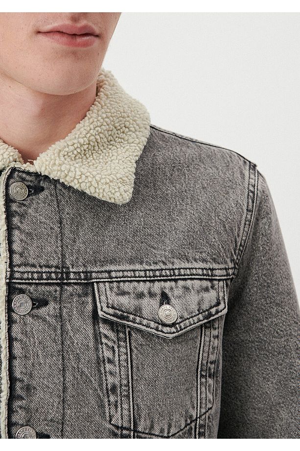 Frank Gri Sherpa Jean Ceket 0115285836 - 6