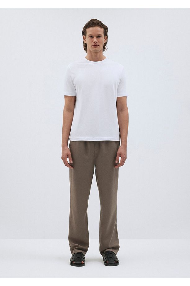 Beyaz Premium Basic Tişört Regular Fit / Normal Kesim 0611903-620 - 2
