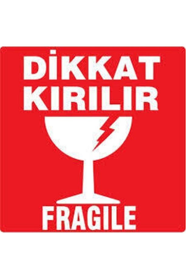Dikkat Kırılır Etiket 100x100 Mm 1 Rulo 500 Adet - 1