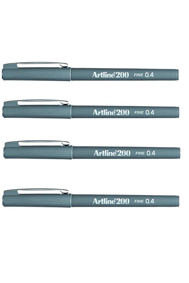 ARTLINE 200N - قلم رمادي للكتابة الدقيقة (4 قطع)