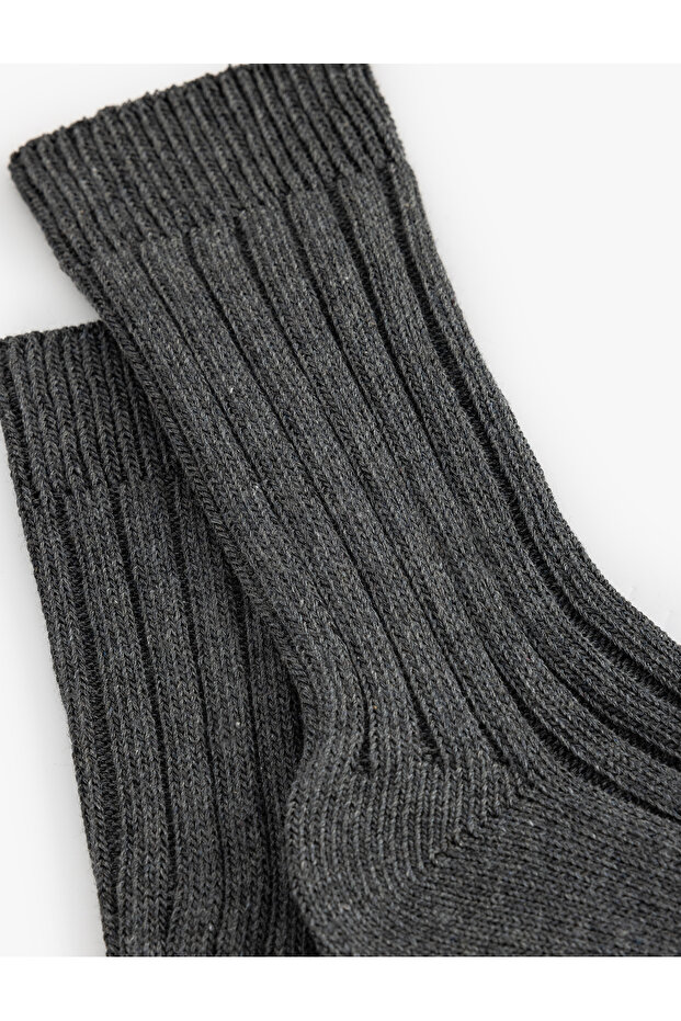Textured Cotton Socks - 3