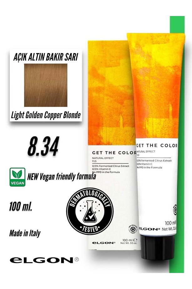 Get The Color 8.34 Profesyonel Saç Boyası (100 ml.) (Oksidansız) - 1