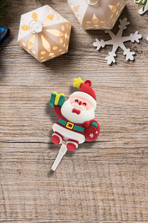 Decorative Silicone Cake Top Christmas Ornament 1 Piece Father (Keychain)
