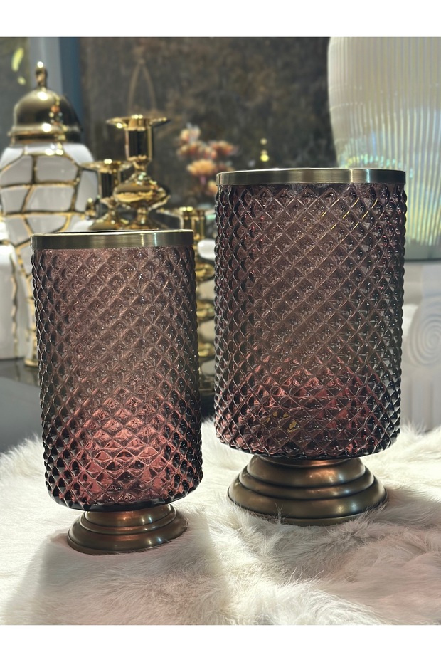 MÜRDÜM 2’Lİ SET CAM ŞAMDAN - 3