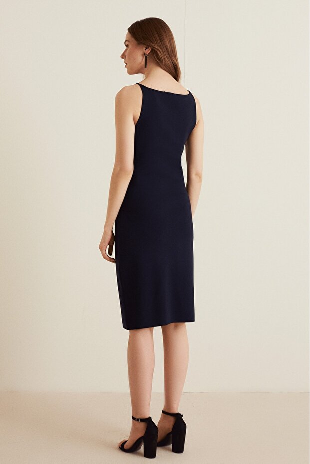 Herringbone Patterned Sling Dress - 5